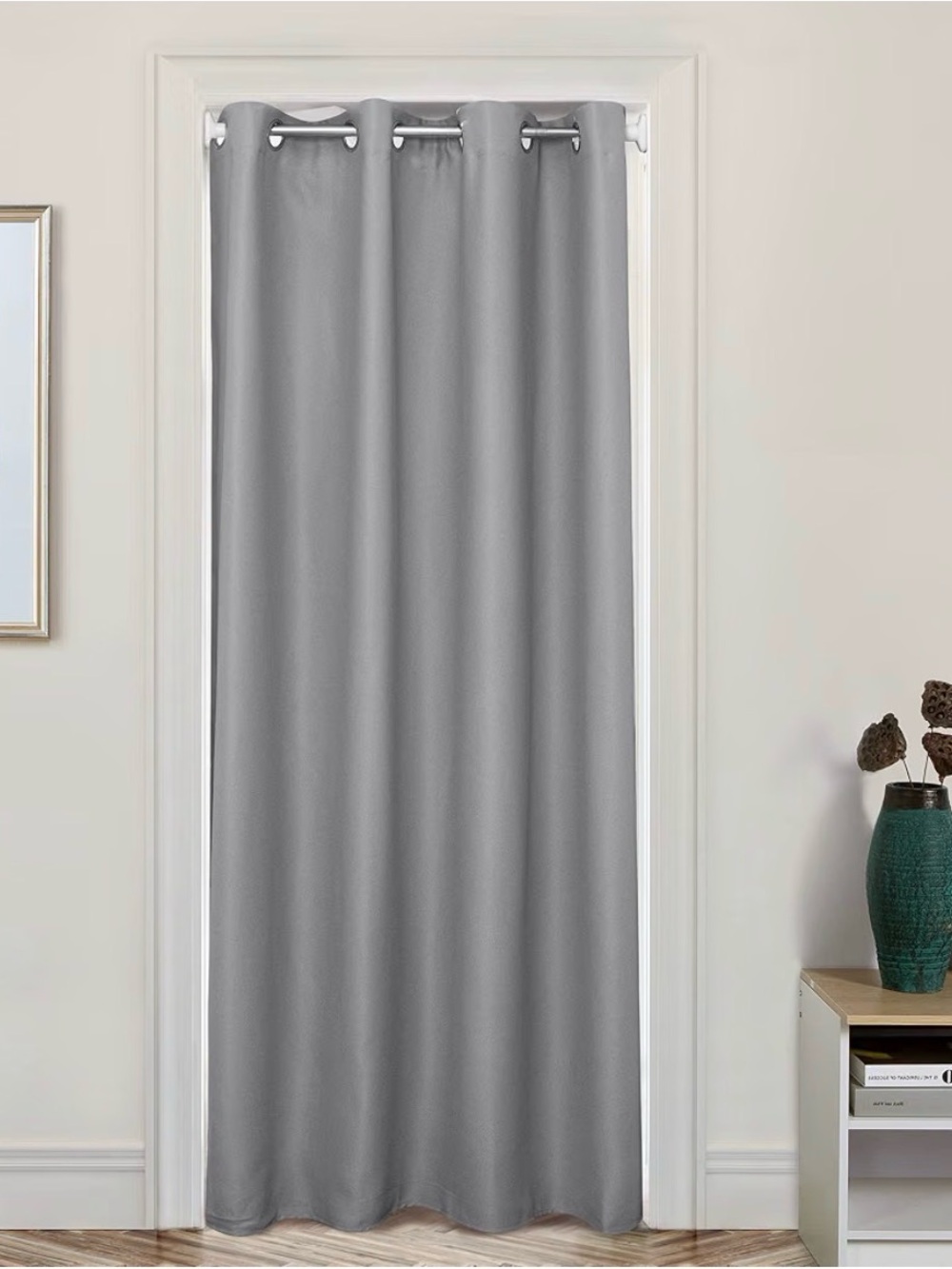 100% Blackout Curtains Thermal Insulated Grommet Top, Size 78” L X 40”W Grey